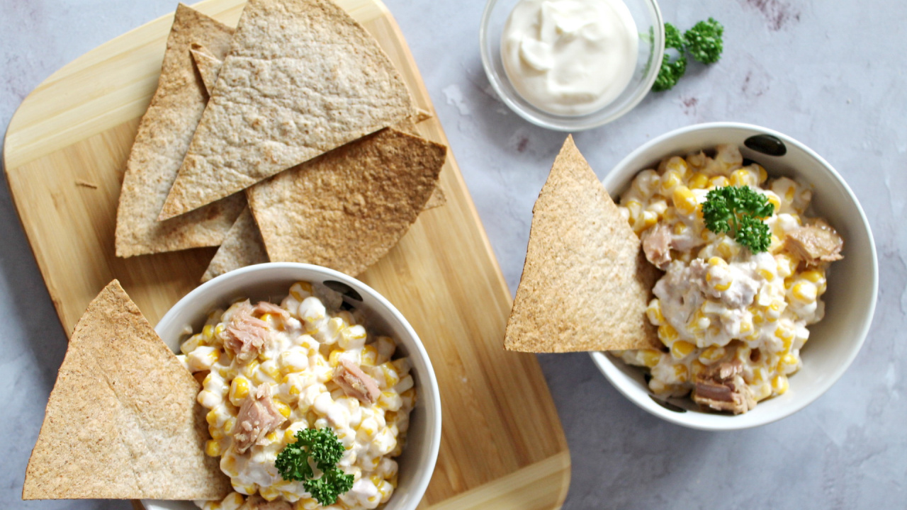 Tuna fish salad with sweet-corn and mayonnaise recipe